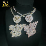 Gold Iced Out Every Body Eats Pendant Necklace