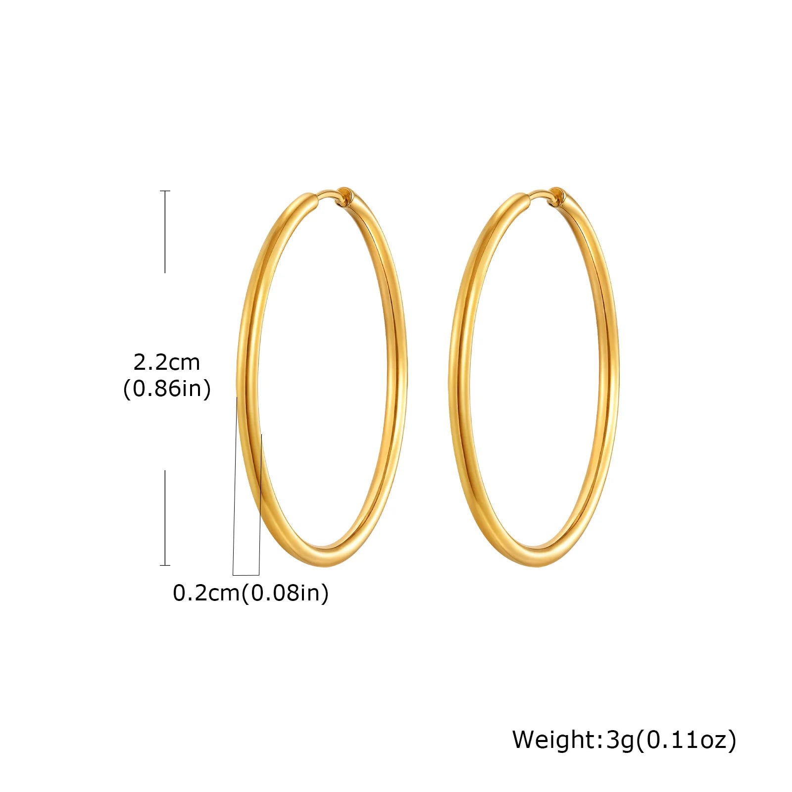 Minimal Hoop Earring — Stainless Steel