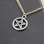 Pentagram Pendant Necklace — Gothic Chain 60cm