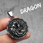 Dragon Shield Lightning Men Necklace Stainless Steel Pendant Chain Women Punk Fashion Jewelry New In Accessories Gifts