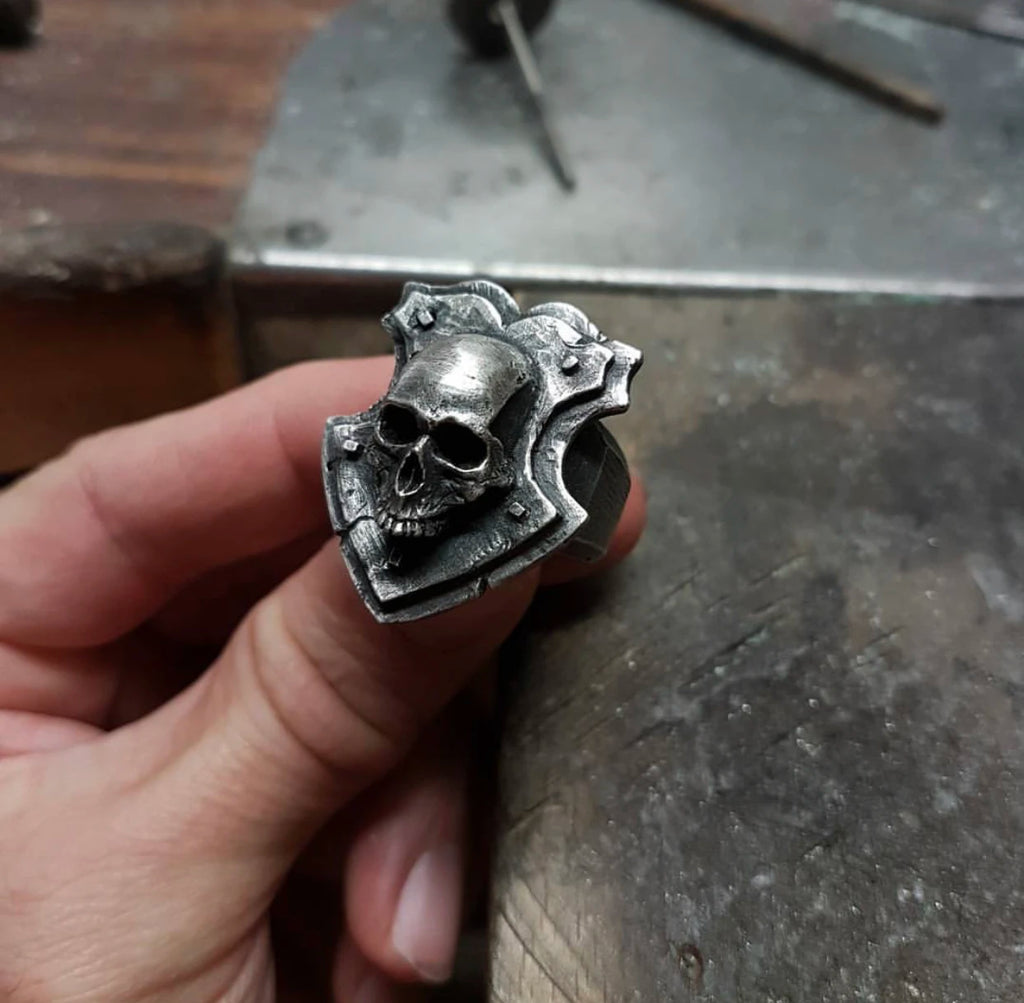 Christmas Charm Halloween Octopus Skull Punk Stainless Steel Seaman Rings Men Anel Puck Jewelry Gift for Sailor