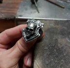 Christmas Charm Halloween Octopus Skull Punk Stainless Steel Seaman Rings Men Anel Puck Jewelry Gift for Sailor