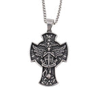 Classic St. Michael Cross Necklace — Stainless Steel