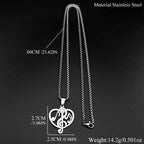 Heart Treble Clef Microphone Pendant Necklace Stainless Steel Gold Color Music Note Jewelry Gift Singer Musician