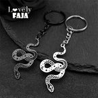 Star Key Silver Ring Witchcraft Hollow Snake Moon