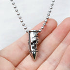 Skull Cross Stainless Steel Pendant Necklace