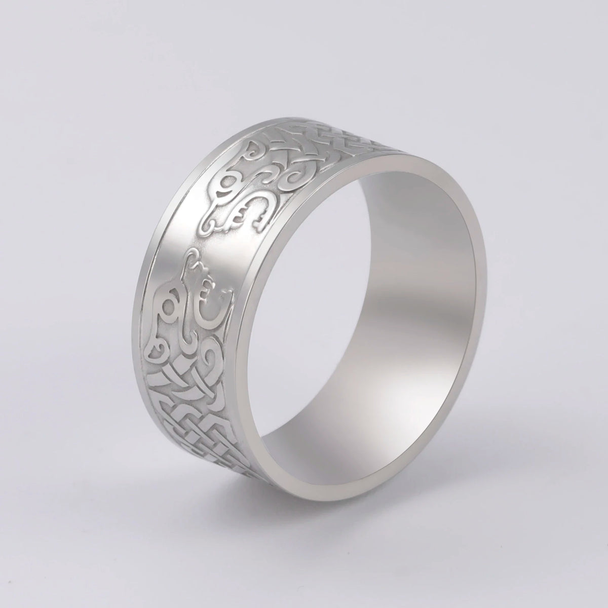 Viking Giant Wolf Knot Ring — Stainless Steel