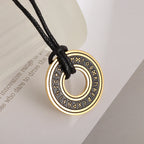 Vegvisir Nordic Rune Compass Pendant Necklace — Zinc Alloy