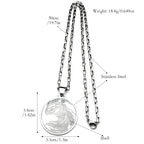 Steel Pendant Natural Shell Horsehead Animal Friendship