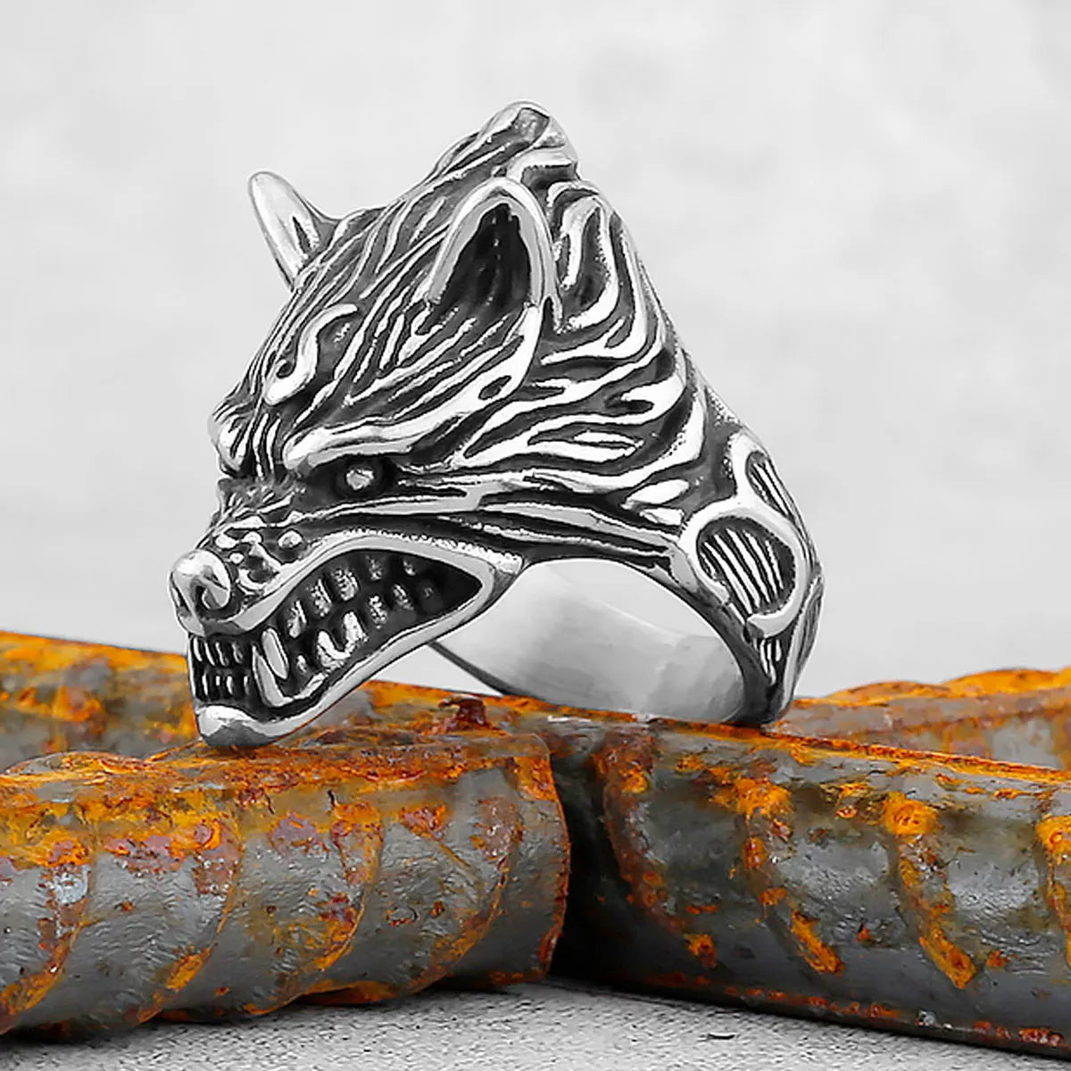 Ring Viking Wolf Stainless Steel