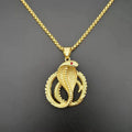 Cobra Red Eye Alloy Men Pendant Necklace Hollow Out Grave Python Men Metal Pendants Neck Chian Jewelry Fashion Accessory