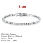 Fashion Multicolor Tennis Bracelet for Women 2.5/3/4/5mm Zirconia Charm Designer Tennis Chain Men Bracelet Wedding Jewelry KC128