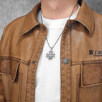 Badge Stainless Steel Pendant Necklace