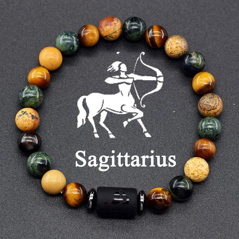 12 Zodiac Signs Bracelet Homme 12 Constellation Jewelry for Women Scorpio Gemini Sagittarius Bracelet Friendship Gift Whoelsales