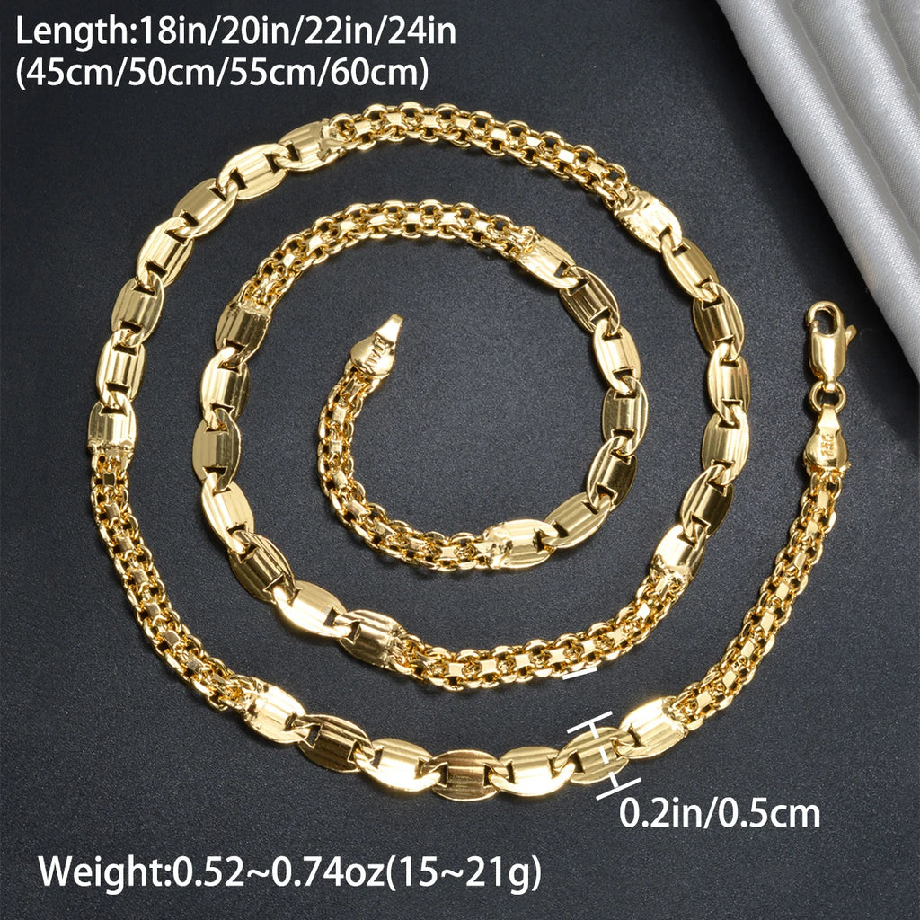 Sunny Jewelry Hip Hop Chain Necklace for Men Women Basic Punk Copper Long Lock Choker Chain Necklace Party Fashion Jewelry Gifts