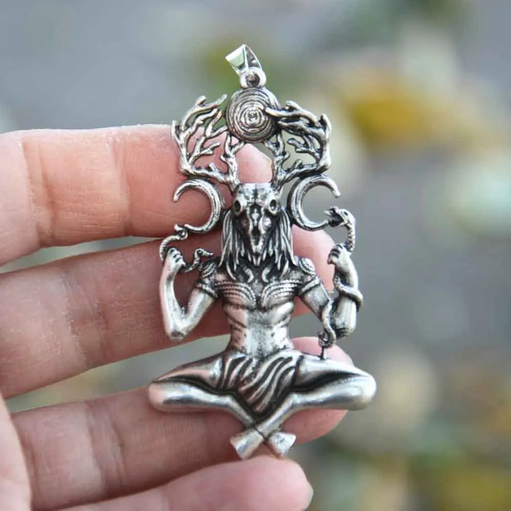 Cernunnos Horned God Pendant Necklace