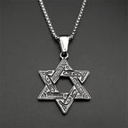 Star Two-Tone Pendant Jewish David Israel Hexagram