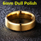 Brushed Dull Polish Silver Band Ring 4-8mm — Stainless Steel
