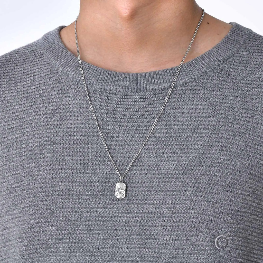 Military Dog Tag Stainless Steel Pendant Necklace