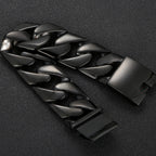 Black 31MM Chunky Cuban Link Chain Bracelet for Men Heavy Stainless Steel Men's Bracelets Birthday Gifts for Dad