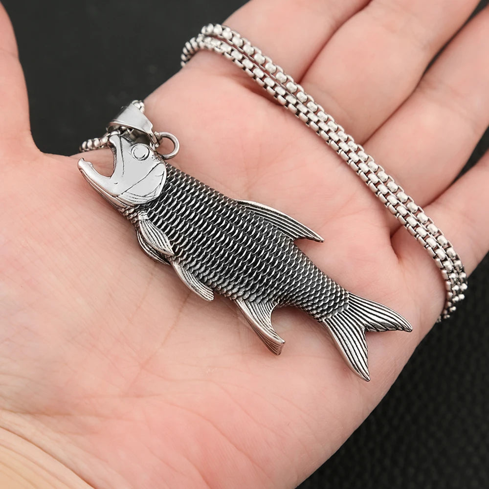 Fish Stainless Steel Pendant Necklace