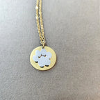 Mirror Polish Dog Paw Necklace — 304 Stainless Steel