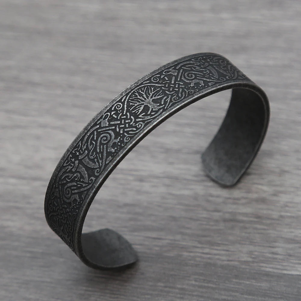Nordic Rune Bracelet — Stainless Steel