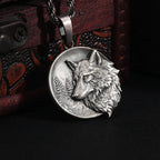 Wolf Forest Pendant — Stainless Steel