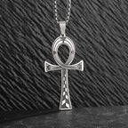 Catholic Jesus Cross Stainless Steel Pendant Necklace for Men Women Vintage Christian Prayer Jewelry