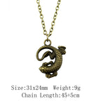 Cold Blooded Reptile Lizard Gecko Chameleon Pendant Necklace For Women Men