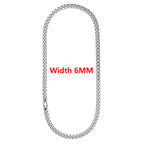 6/8 MM Stainless Steel Cuban Chains Necklace for Men Women Hiphop Punk Neck Chains Classic Cuba Necklaces Male Steel Chains New