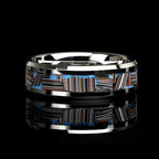 Red Personalized Couple Tungsten Carbide Ring with Spider Pattern Dome Edge,Comfortable Fit, Fashionable Daily Item,Wedding Ring