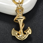 Luxury Men's Women's Pirate Ship Anchor Pendant Necklace