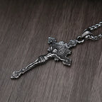 Catholic Cross Jesus Pendant — Stainless