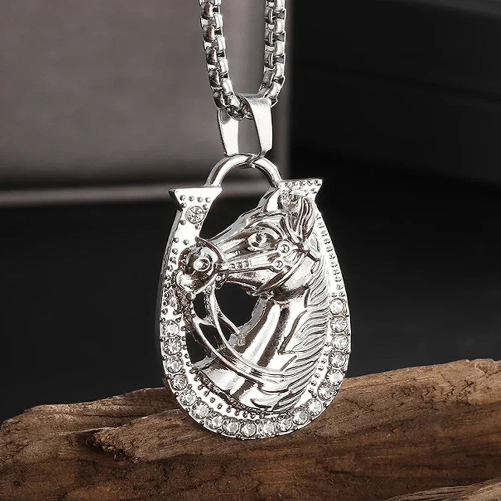 Domineering Ferocious Tiger Head Pendant Stainless Steel Animal Necklace Men's Punk Trend Cool Jewelry Boy Gift