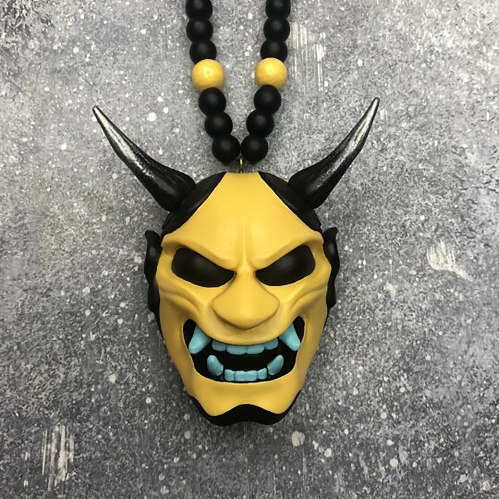 Samurai Kabuto Helmet Hannya Japanese Oni Car Rear View Mirror Charm Car accessories Rear View Mirror Pendant Car Decoration