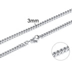 Vnox Stylish Black Dog Tag Necklaces for Men Women with Cubic Zirconia Stone, Stainless Steel Square Pendant Collar Gift