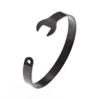 Fashion Design Stainless Steel Curved Tableware Fork Open Bracelet Men and Women Personality Charm Hip Hop Casual