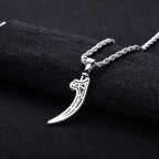 Iced Out Wolf Tooth Pendant Necklace