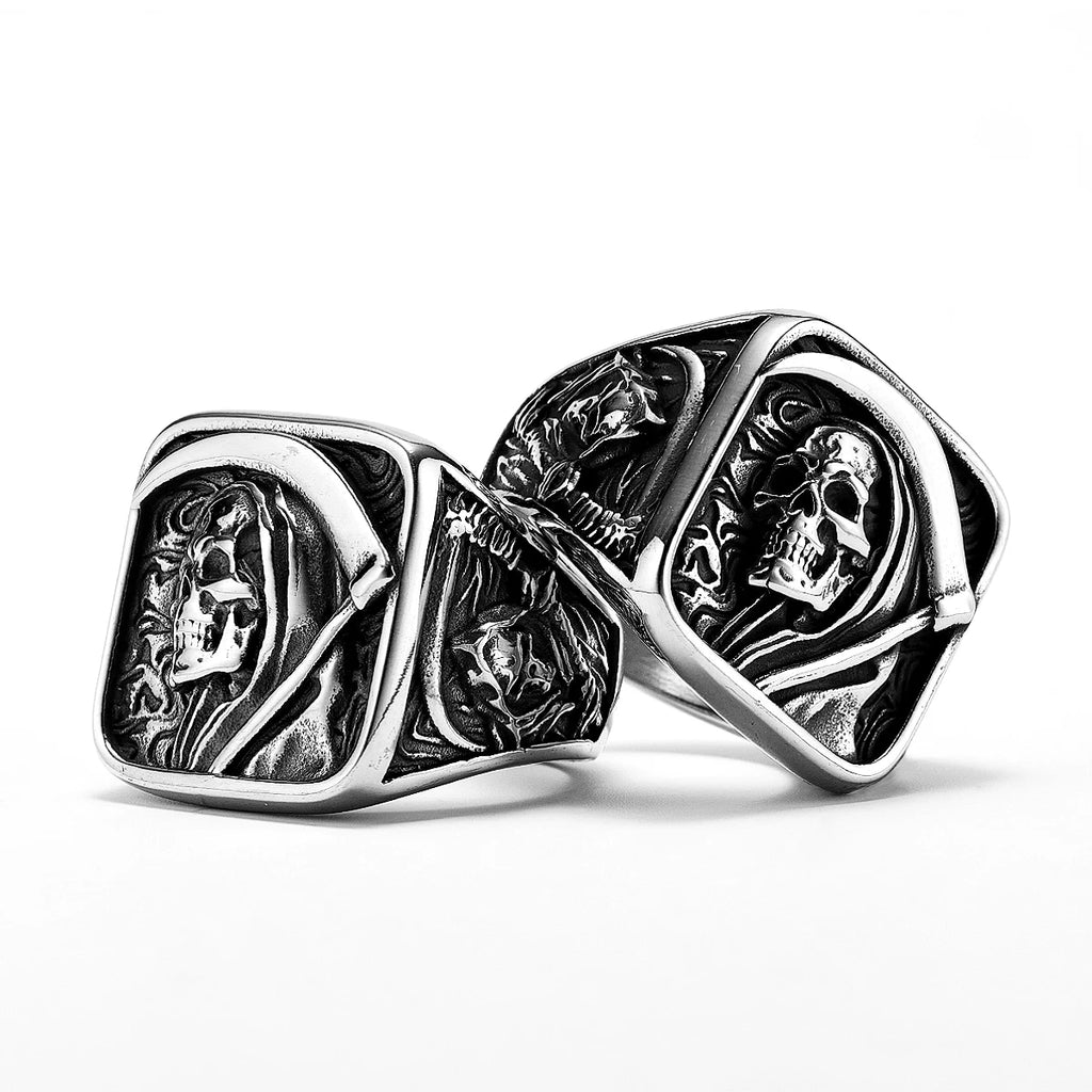 Grim Reaper Skull Ring — Stainless Steel