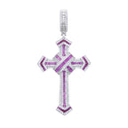 2025 New Cross Pendant for Men Women Full Iced Out Cubic Zircon Hip Hop Necklace Link Chain Fashion Rock Jewelry