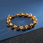 "O" Chain  Luxury Stainless Steel Bracelet Men's High Quality Simple Chunky Link Wholesale Dropshipping Gift