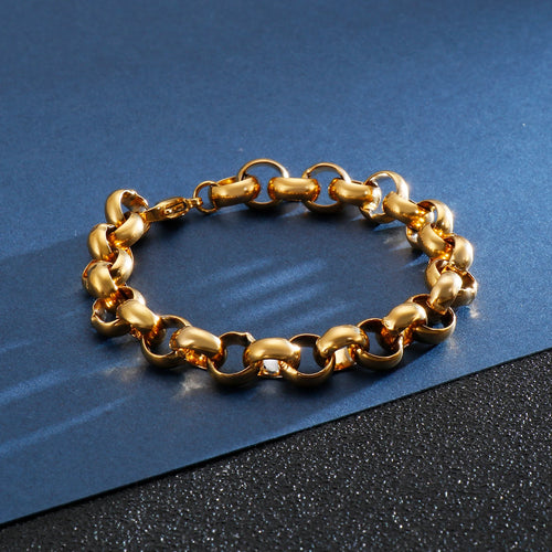 "O" Chain  Luxury Stainless Steel Bracelet Men's High Quality Simple Chunky Link Wholesale Dropshipping Gift