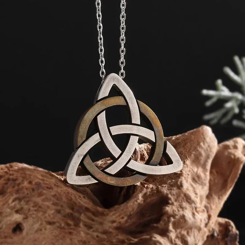 Retro Domineering Ouroboros Wrapped Around The Tree of Life Pendant Necklace Men's Personalized Punk Cool Casual
