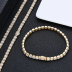 Tennis Chain Necklace Stainless Steel 5MM Cluster