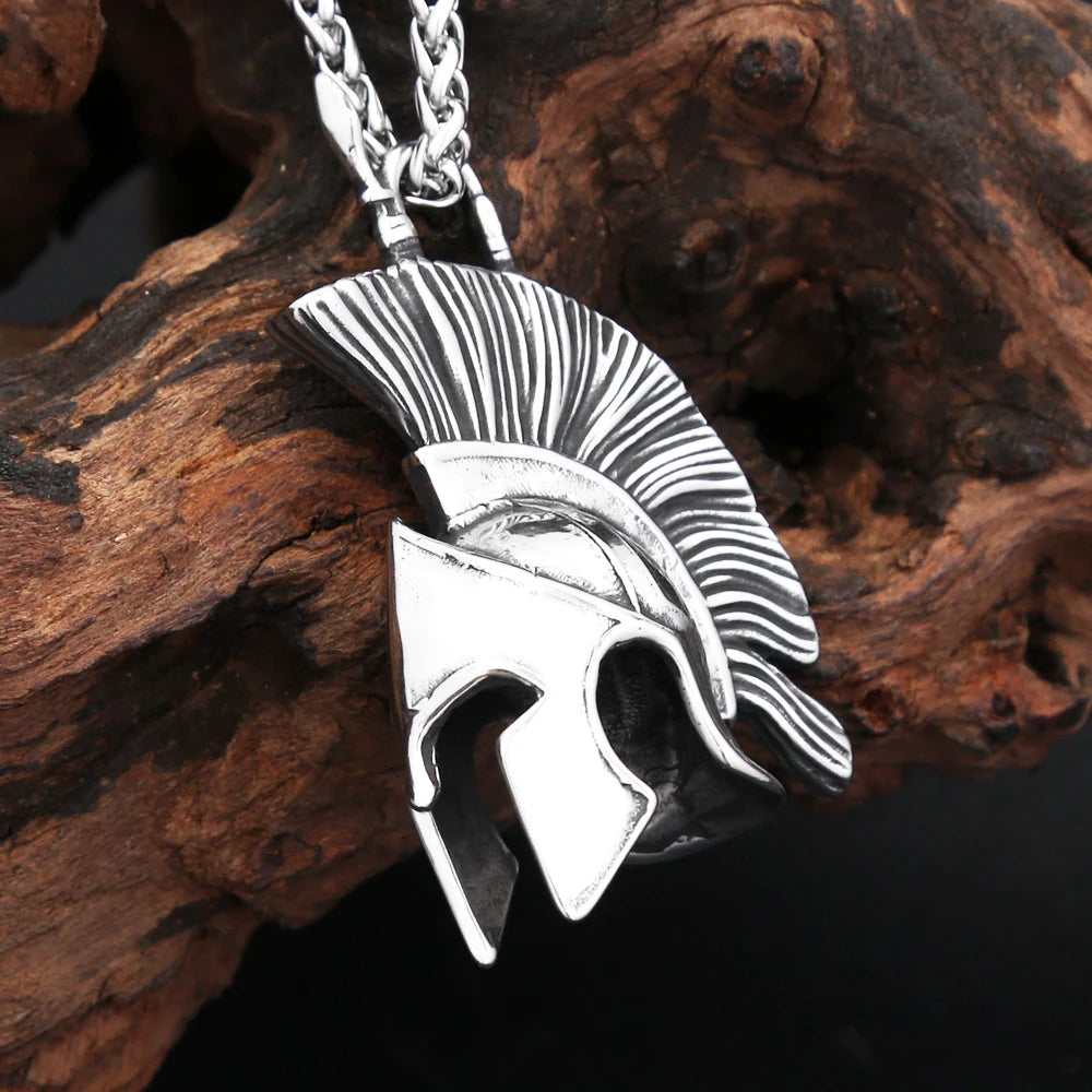 Spartan Warrior Pendant — Stainless Steel