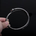 Gothic Vintage Viking Snake Bracelet With Red Stone For Men Women Stainless Steel Punk Rock Animal Bangles Fashion