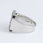 Cross Signet Ring — 925 Silver