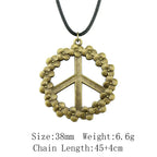 New Fashion Peace Symbol Pendants Necklace Jewelry Gift Peace Sign Peace Dove Necklace For Women