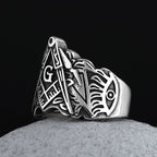 Freemason Masonic Symbol Ring — Stainless Steel